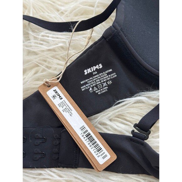 Skims Fits Everybody Plunge Bra Onyx Size 34A - Picture 7 of 7